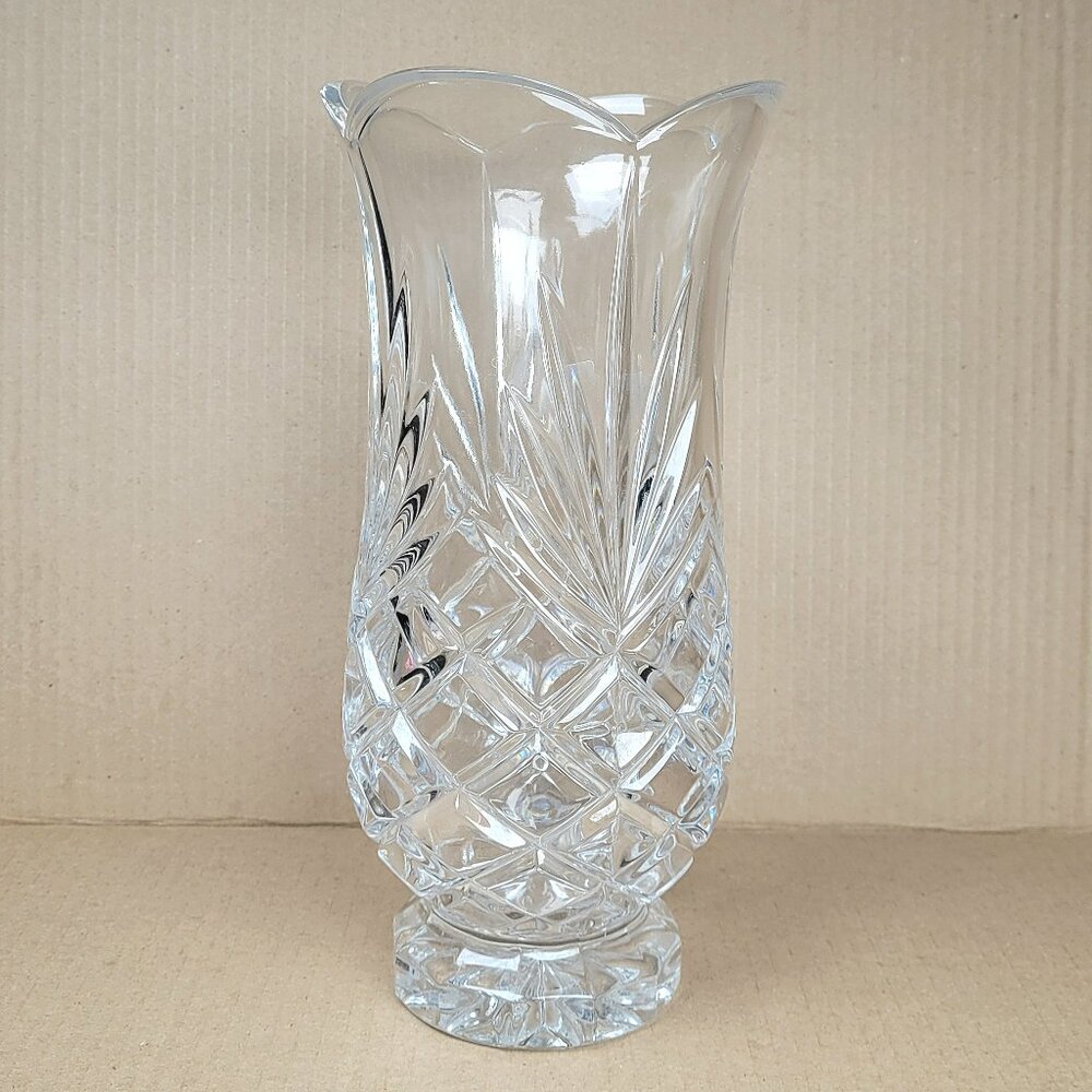 Hampton Hall Collection Noritake Grand Full-Lead Crystal Vase 10" Germany